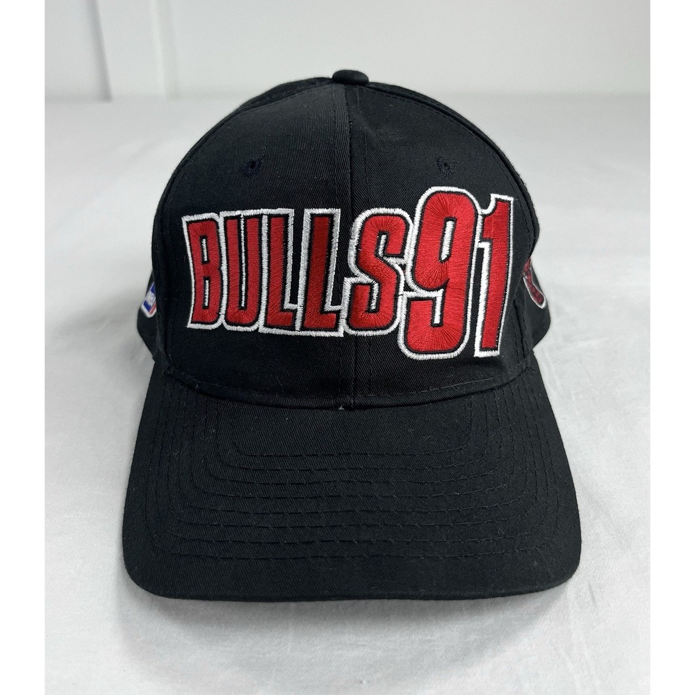 Vintage 90s Chicago Bulls 91 Dennis Rodman Starter Snapback Hat Cap Basketball